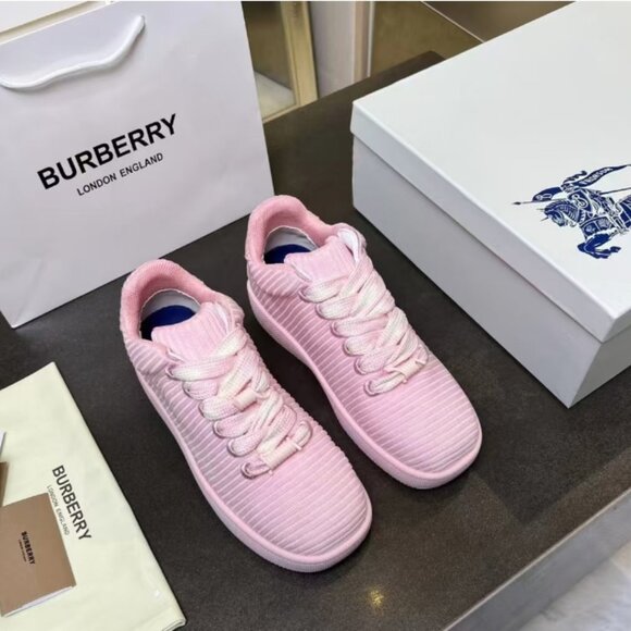 BURBERRY BOX Pink splice SNEAKERS - Picture 2 of 9